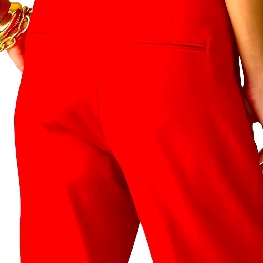 J.Crew Wool Tuxedo Wide-Leg Pleated Limited Edition Pants in Red Color S… - Picture 3 of 16